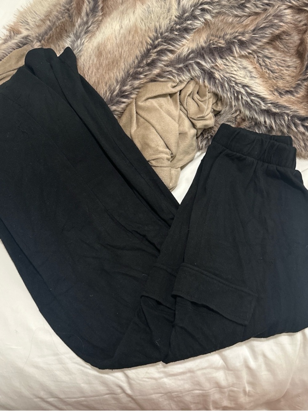 Vintage Havana Black Wide-Leg Track Pants